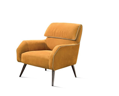 Giselle Chair - Nubek 259-Terracotta Cat H - 312-Dark Chrome (Floor model)