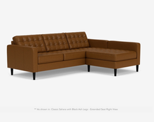 Reverie 2-piece sectional sofa with extended seat