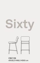 Sixty 2139 semi-bar chair / matt black metal frame